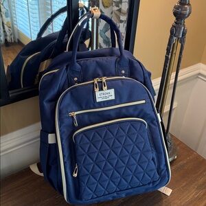 ETRONIK Navy Backpack with USB/Laptop Pouch